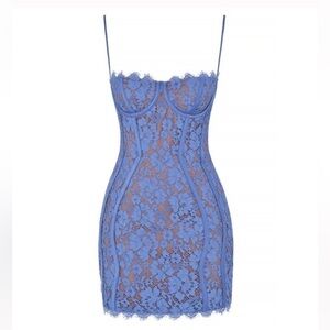 NEW House of CB Blue Lace Bodycon Dress